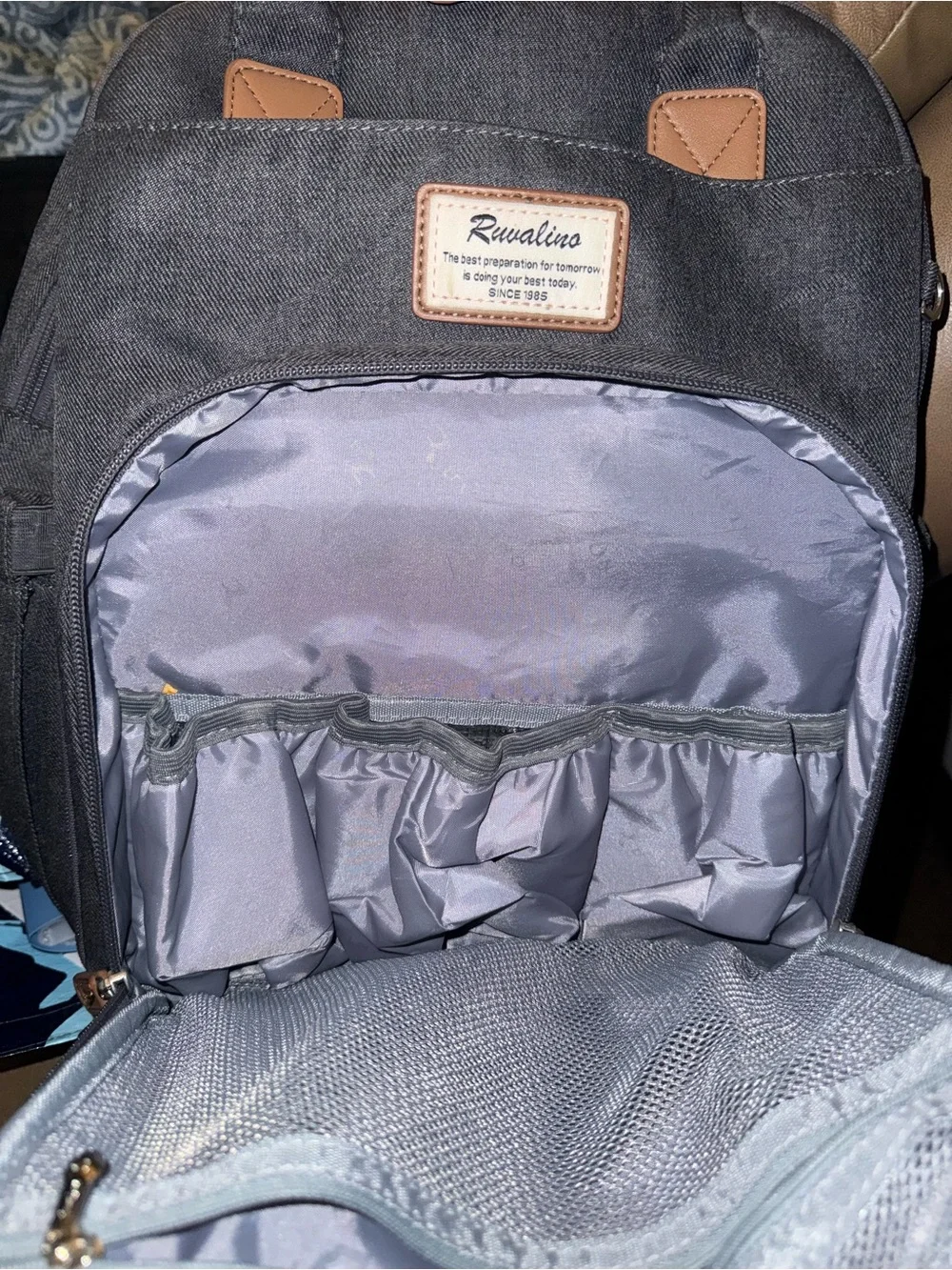 Ruvalino Diaper Bag Multi-function Travel Back Pack Maternity Changing Bags Gray
